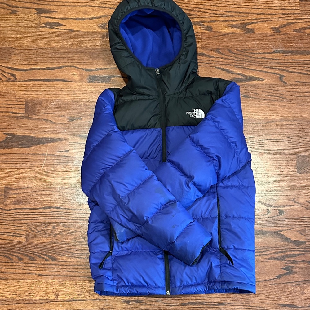 The North Face Royal Blue Hooded Puffer Jacket - Men Small - Picture 4 of 5